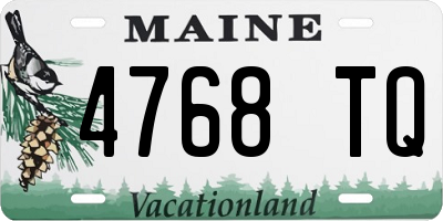 ME license plate 4768TQ