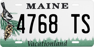 ME license plate 4768TS