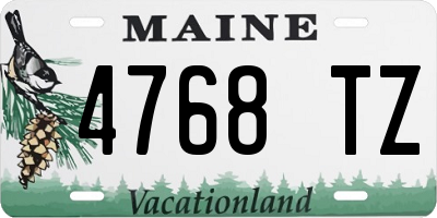 ME license plate 4768TZ