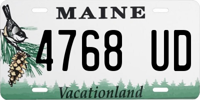 ME license plate 4768UD