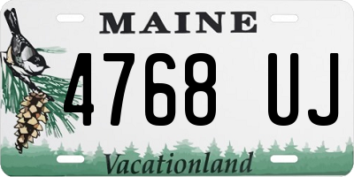 ME license plate 4768UJ