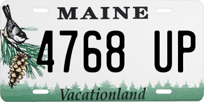 ME license plate 4768UP