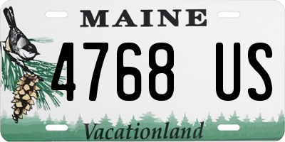 ME license plate 4768US
