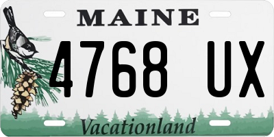 ME license plate 4768UX