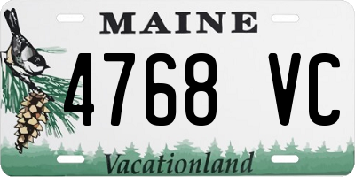 ME license plate 4768VC