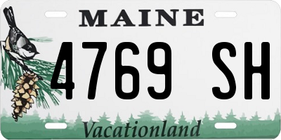 ME license plate 4769SH