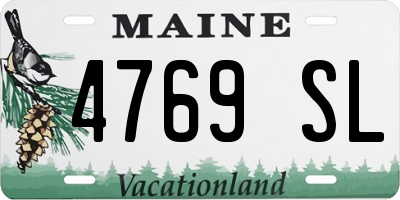ME license plate 4769SL