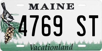 ME license plate 4769ST