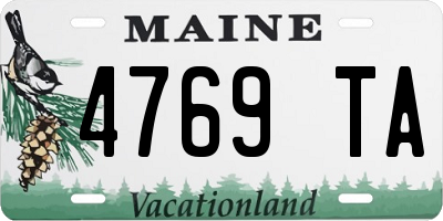 ME license plate 4769TA