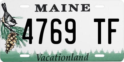ME license plate 4769TF