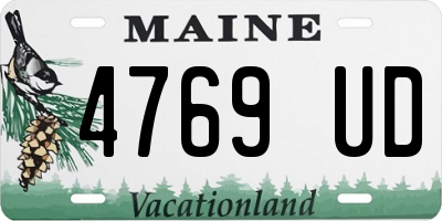 ME license plate 4769UD