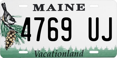 ME license plate 4769UJ