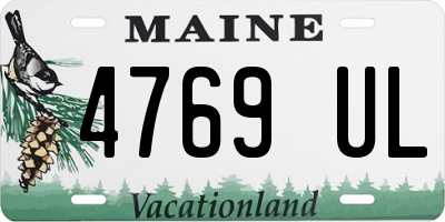 ME license plate 4769UL