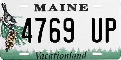 ME license plate 4769UP