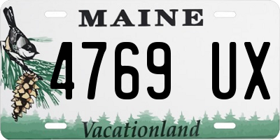 ME license plate 4769UX