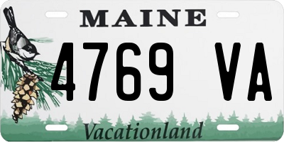 ME license plate 4769VA
