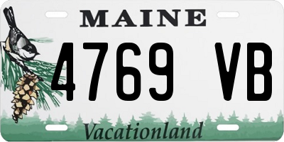 ME license plate 4769VB