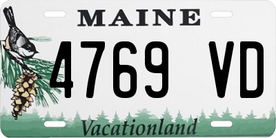 ME license plate 4769VD