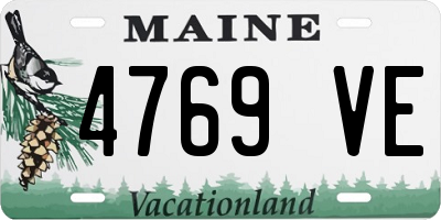 ME license plate 4769VE