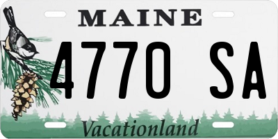 ME license plate 4770SA