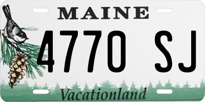 ME license plate 4770SJ