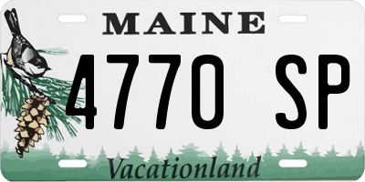 ME license plate 4770SP