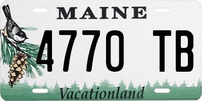 ME license plate 4770TB