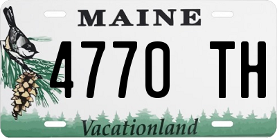 ME license plate 4770TH
