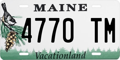 ME license plate 4770TM