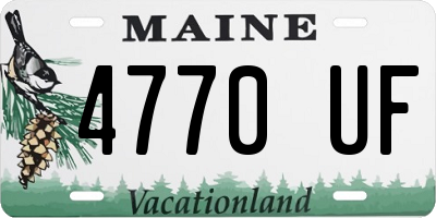 ME license plate 4770UF