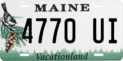 ME license plate 4770UI
