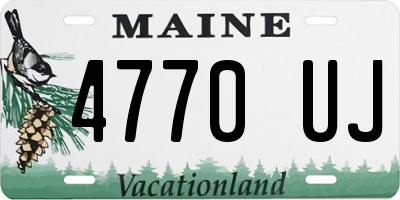 ME license plate 4770UJ