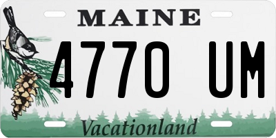 ME license plate 4770UM