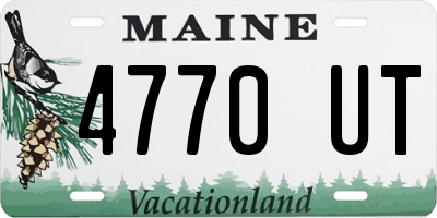 ME license plate 4770UT