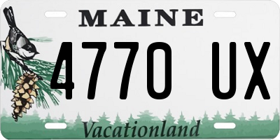 ME license plate 4770UX