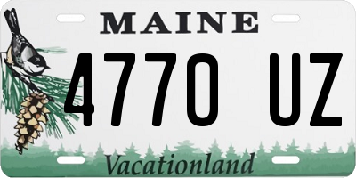 ME license plate 4770UZ