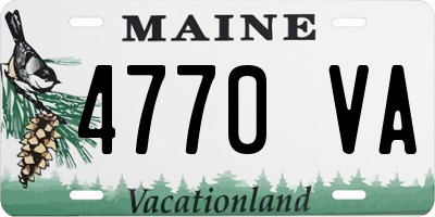 ME license plate 4770VA