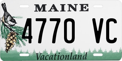 ME license plate 4770VC