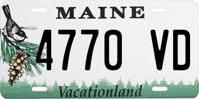 ME license plate 4770VD