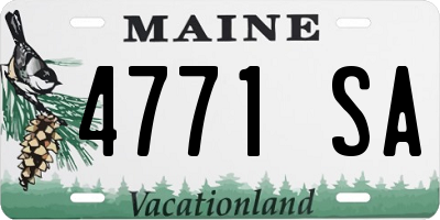 ME license plate 4771SA