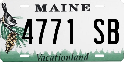 ME license plate 4771SB