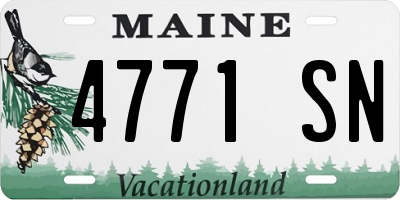 ME license plate 4771SN