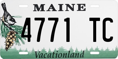 ME license plate 4771TC