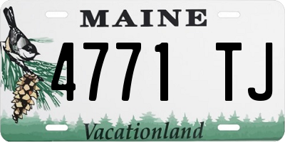 ME license plate 4771TJ