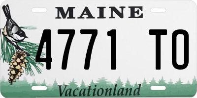 ME license plate 4771TO