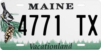 ME license plate 4771TX