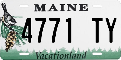 ME license plate 4771TY