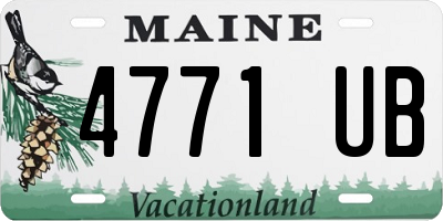 ME license plate 4771UB