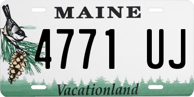 ME license plate 4771UJ