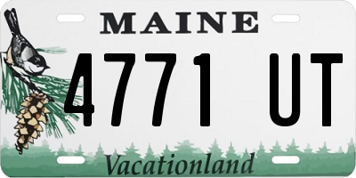 ME license plate 4771UT